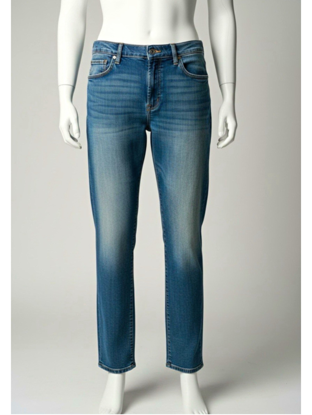 Lucky Brand Men’s Straight Athletic Fit Blue Medium Wash Stretch Denim Jeans